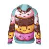 HJBNW Cute Colorful Donuts Sun Protection Hoodie Jacket Full Zip UPF 50+ Long Sleeve Sun Shirt with Pocket Outdoor, Large, Black view 3