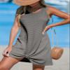 CUPSHE Bathing Suit Cover Up for Women Waffle Knit Sleeveless Scoop Neck Beach Coverups Dress Grey Small view 3