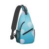 HJTRW Blue Background Sling Bag Backpack For Men Cross Chest Bag Crossbody Shoulder Bag Travel Hiking Daypack view 2