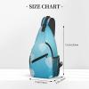 HJTRW Blue Background Sling Bag Backpack For Men Cross Chest Bag Crossbody Shoulder Bag Travel Hiking Daypack view 3
