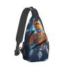 HJTRW Cartoon Spaceship Rocket Sling Bag Backpack For Men Cross Chest Bag Crossbody Shoulder Bag Travel Hiking Daypack view 2