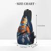HJTRW Cartoon Spaceship Rocket Sling Bag Backpack For Men Cross Chest Bag Crossbody Shoulder Bag Travel Hiking Daypack view 3