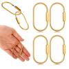 4 Pcs Brass Screw Lock Keychain, Durable Brass Screw Lock Clip Key Chain Ring Durable Simple Brasss Keychain Holder Brasss Key Ring Simple Style Car keychains for Men Women Christmas Gifts, Gold