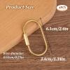 4 Pcs Brass Screw Lock Keychain, Durable Brass Screw Lock Clip Key Chain Ring Durable Simple Brasss Keychain Holder Brasss Key Ring Simple Style Car keychains for Men Women Christmas Gifts, Gold view 2