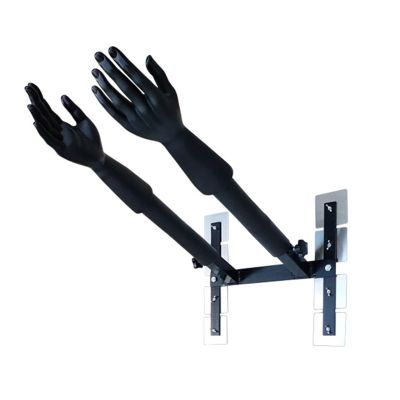 EXCLURA 2 Arms Wing Chun Dummy Wall Mount, Chinese Kung Fu Wing Chun Training Equipment for Wall, Double Hands Martial Arts Dummy Flexible Spring(Color:Double arms)