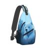 HJTRW Blue Bear Sling Bag Backpack For Men Cross Chest Bag Crossbody Shoulder Bag Travel Hiking Daypack view 2