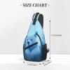HJTRW Blue Bear Sling Bag Backpack For Men Cross Chest Bag Crossbody Shoulder Bag Travel Hiking Daypack view 3
