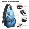 HJTRW Blue Bear Sling Bag Backpack For Men Cross Chest Bag Crossbody Shoulder Bag Travel Hiking Daypack view 4