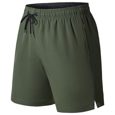 Maiyifu-GJ Mens Workout Athletic Shorts Lightweight Bodybuilding Training Shorts Elastic Waistband Casual Running Short Pants (Army Green,Large)