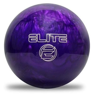 ELITE Star Polyester Bowling Ball - Customizable with Basic Drilling & Engraving Options - Great for Spare Shooting, League, Straight Bowlers - Beginner Entry Level (Purple Pearl, 9 lbs)
