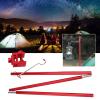 Sunicon Collapsible Camping Lantern Stand,Portable Aluminum Alloy Light Stand Lamp Bracket for Camping,Fishing (Red) view 2