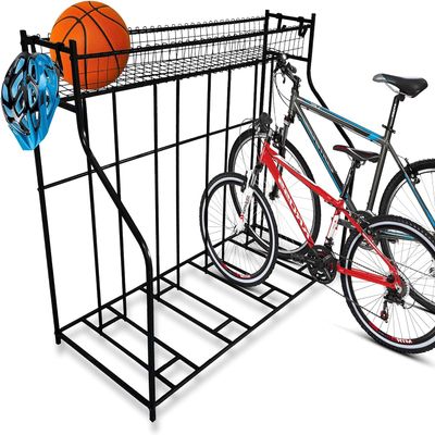 NineFit Basics 4 Bike Rack Garage Floor Stand - Alloy Steel Floor Standing Bike Rack For Indoor Outdoor Use - Garage Bike Rack Storage Stand - Floor Bike Rack Stand For Bike Storage Garage & Home Use.