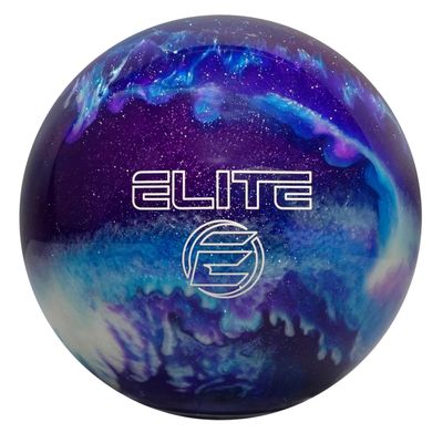 ELITE Star Polyester Bowling Ball - Customizable With Basic Drilling & Engraving Options - Great for Spare Shooting, League, Straight Bowlers - Beginner Entry Level (Purple/Royal/Silver Pearl, 12 lbs)