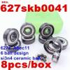 JVOZBZMWZ Bearings 627z Quad Skates Artistic Skate Bearing Zro2 Or Si3N4 7x22x7mm Hybrid Ceramic Ball Bearing 627(Color:8pcs Si3n4 Hybrid 627) view 2