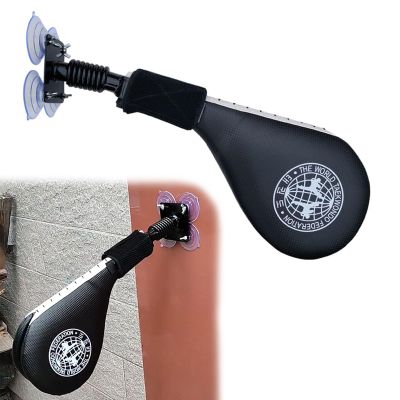 EXCLURA Wing Chun Dummies with Sucker, Taekwondo Martial Arts Training Device with Spring, Wall Mount Wing Chun Wooden Dummy Kicking Pads(Color:1 pc)
