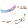 POPETPOP Coiled Elastic Fishing Lanyard -Lost Safety Tether for Fishing Rods High Elasticity and Wear-Resistant for Outdoor Use view 2