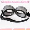 ZKRYHB 6PCS Costume Accessories Set Yellow Beanie Knit Hat Vintage Goggles Glasses Black Gloves for Halloween Cosplay view 4