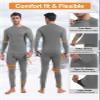 romision Thermal Underwear Long Johns for Men Fleece Lined Base Layer Cold Weather Hunting Gear Bottom and Top Set view 4