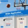 Goplus 18/15 Replacement Basketball Rim, Wall Door Mounted Basketball Hoop with All Weather Net, Indoor Outdoor Hanging Basketball Rim Goal Outside (15 Inches, Black) view 4