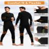 romision Thermal Underwear Long Johns for Men Fleece Lined Base Layer Cold Weather Hunting Gear Bottom and Top Set view 2