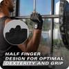 Harbinger Pro Wristwrap Gloves 3.0 - Enhanced Grip, Superior Wrist Support, Breathable 4-Way Stretch Lycra, Durable Leather Palm, Half-Finger Design for Weightlifting, Gym, Black, X-Large - Men's view 3