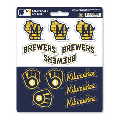 FANMATS 39329 Milwaukee Brewers Mini Decal 12-pk