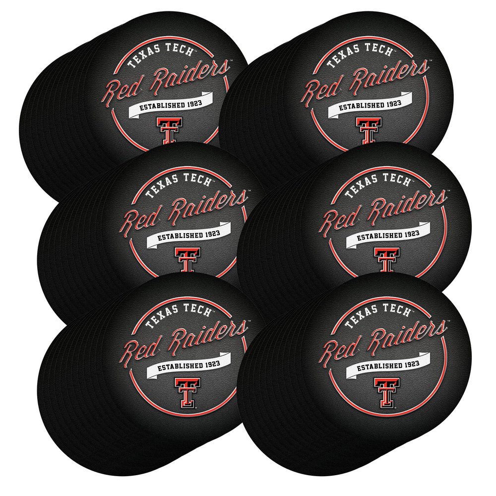 P. Graham Dunn, Metallic, Game Day Celebration, Support Your Team, Alma Mater, 4 x 4 Inch, Absorbent Paperboard Coasters, 6 Pack, Texas Tech University
