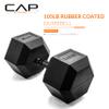 CAP Barbell 105 LB Coated Hex Dumbbell Weight with Black Handle view 2