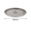 Titanium Cup Lid 95mm for Outdoor Camping Mugs and Pots, Lightweight Backpacking Cookware Cover with Hanging Hook view 3