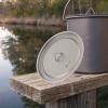 Titanium Cup Lid 95mm for Outdoor Camping Mugs and Pots, Lightweight Backpacking Cookware Cover with Hanging Hook view 4