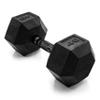 CAP Barbell 40 LB Rubber Coated Hex Dumbbell Hand Weight - Single | Black Handle view 1