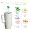 Compatible with Brumate Era Cup Accessories, 4PCS 12mm Cute Straw Cover Cap for Brumate Era Straw Toppers, 2PCS Butterfly Letter Charms for Brumate Cups 30&40 Oz with Handle(R) view 2