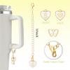 Compatible with Brumate Era Cup Accessories, 4PCS 12mm Cute Straw Cover Cap for Brumate Era Straw Toppers, 2PCS Butterfly Letter Charms for Brumate Cups 30&40 Oz with Handle(R) view 3
