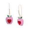 Betsey Johnson Womens Apple Dangle Earrings view 1
