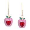Betsey Johnson Womens Apple Dangle Earrings view 2