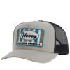 Hooey Tan and Charcoal Sudan Hat with Tan and Blue Patch view 1
