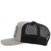 Hooey Tan and Charcoal Sudan Hat with Tan and Blue Patch view 3