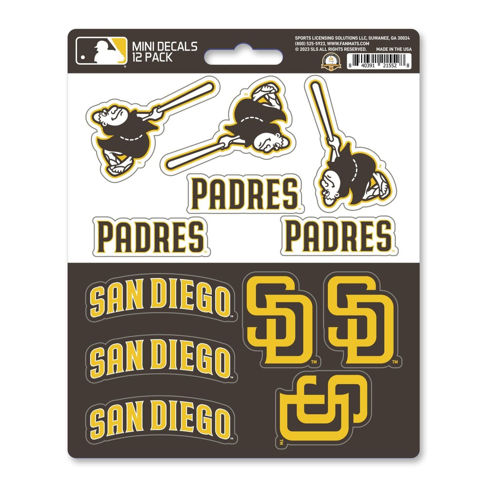 FANMATS 39351 San Diego Padres Mini Decal 12-pk