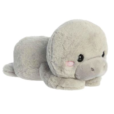 Aurora Playful Too Cute Millie Manatee Stuffed Animal - Adorable Characters for Imaginative Play - Perfect for Birthdays, Adults and Kids All Ages - Gray 9.5 Inches