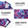 TURMHAWI Men's Hawaiian Shirt for Men Wrinkle Free Casual Printed Beach Shirt, Blue Purple Whale Tail Men's Casual Button Down Shirts Regular Fit Short Sleeve Holiday Summer Shirts for Men, 3XL view 4