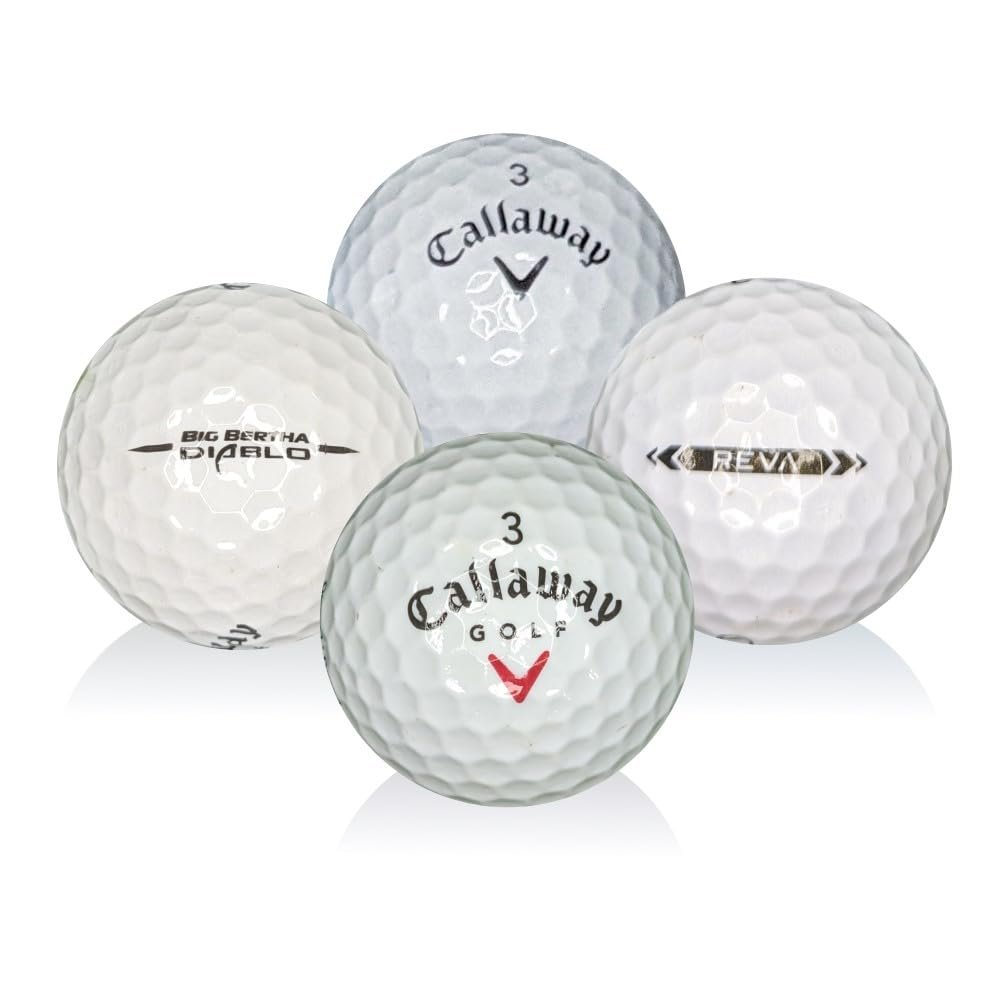 Afford-A-Ball Golf. (50 Pack) Recycled for Callaway Miscellaneous Mix. White Golf Balls. Golf Supplies for Men & Women. Best Budget Golf Balls. (50 - Mint, 5A / Near Mint, 4A, AAAAA/AAAA)