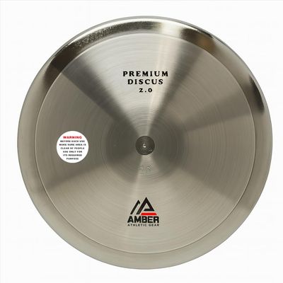Amber Fight Gear Premium Discus for Track & Field Training and Competition - 70% Rim Weight, Sturdy Chrome-Plated Design, Centerless Construction, 1kg