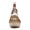 Soda Donnie ~ Women Open Round Toe Crisscross Band Low Heel Espadrille Wedge Sandal with Adjustable Ankle Strap (Tan Nubuck, us_footwear_size_system, adult, numeric, medium, 8.5) view 3
