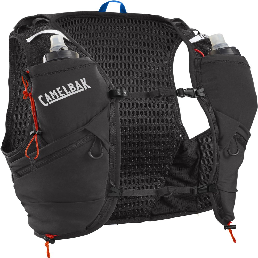 CamelBak Apex Pro Run Endrance Racing Vest with RECCO Technology - Soft Flask Hydration and Trekking Pole Quiver - Black, X-Small
