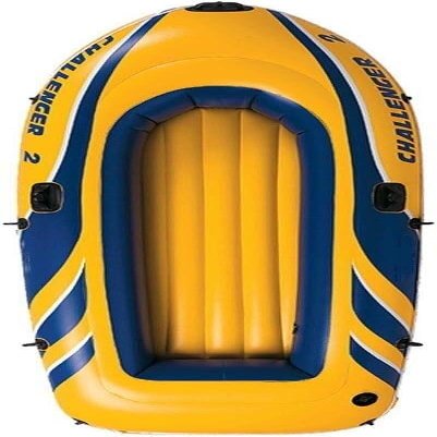 CukUJH Heavy Duty Inflatable, Safe and Reliable Fishing Boat - Inflatable Rowing Boat with Paddle and Pump, 200kg Weight Capacity