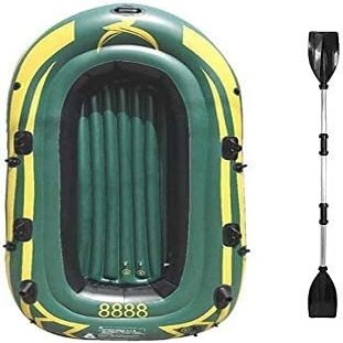 Inflatable Series, 4-Person PVC Inflatable Raft, Aluminium Oars, Cushions, High Output Air Pumps(Size:Deluxe Edition)