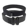 Adjustable Nylon Tactical Belt with Molle System for Hunting, Hiking, Airsoft, and Outdoor Adventures - Double-Layered, Heavy-DutyEDC Belt. (Black, Large) view 1