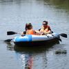 CukUJH Adult Inflatable Boat, 3-4 Person Rubber Dinghy, Inflatable Bamboo Raft Fishing Boat Set with Paddle and High Output Air Pump(Size:280 * 150 * 40cm) view 3