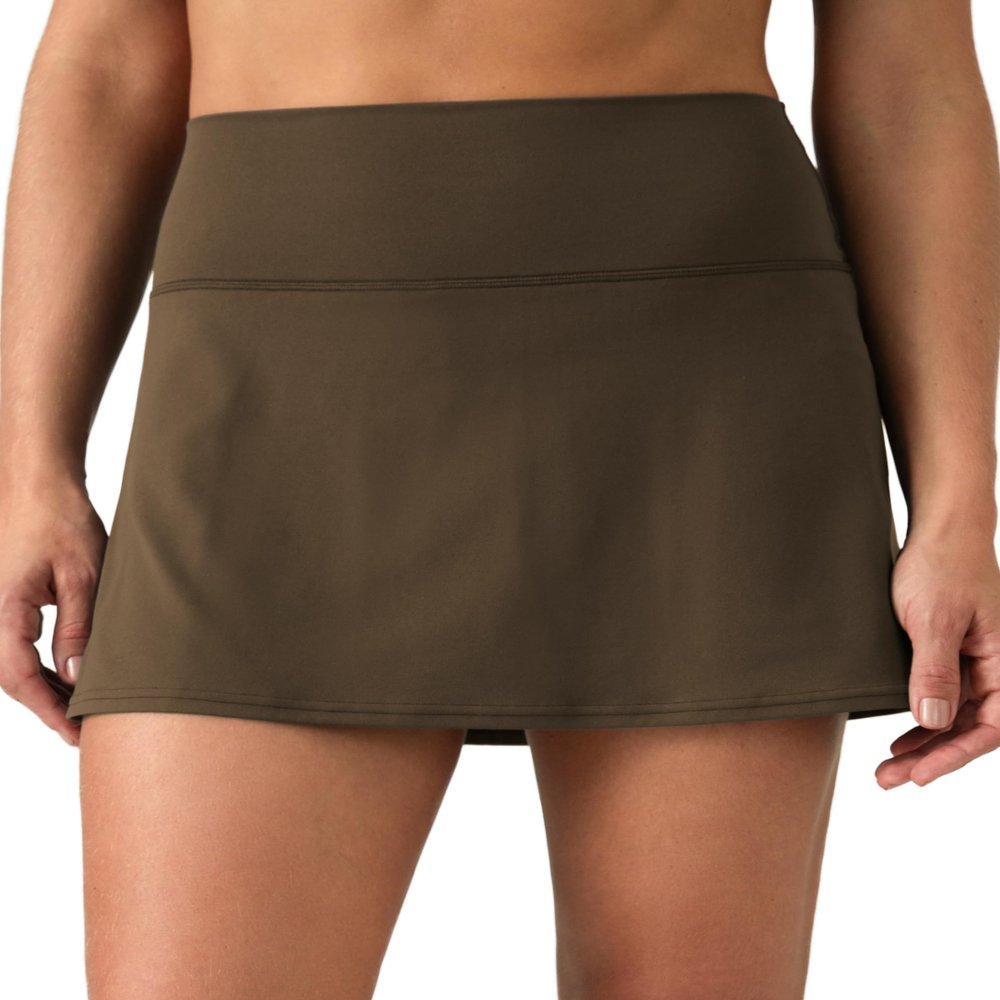 Colorfulkoala Dreamlux Skirts for Women High Rise Athletic Golf Tennis Skorts Built-in Shorts with Pockets(S, Cocoa)