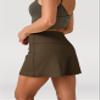 Colorfulkoala Dreamlux Skirts for Women High Rise Athletic Golf Tennis Skorts Built-in Shorts with Pockets(S, Cocoa) view 2